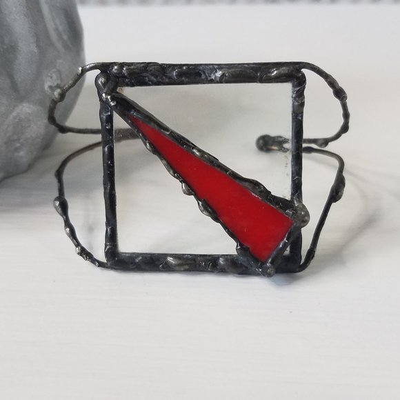 Handcrafted Metal & Glass Bracelet - Picture 2 of 3